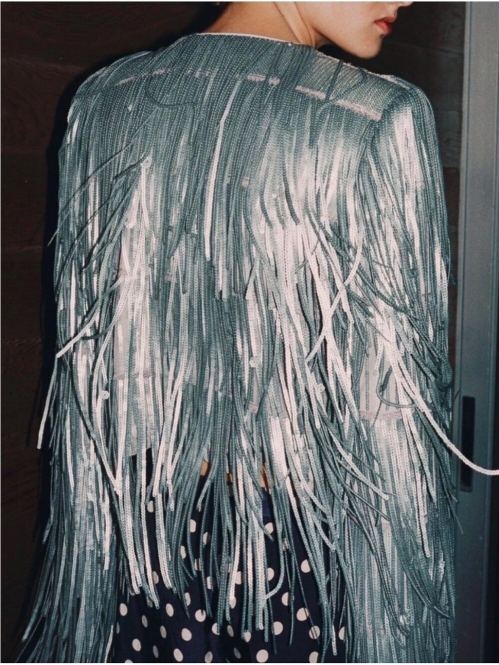 ZARA FRINGED SEQUIN JACKET - Picture 12 of 16